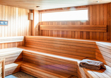 Die Sauna bietet ideale Bedingungen für entspannte Wohlfühlmomente.