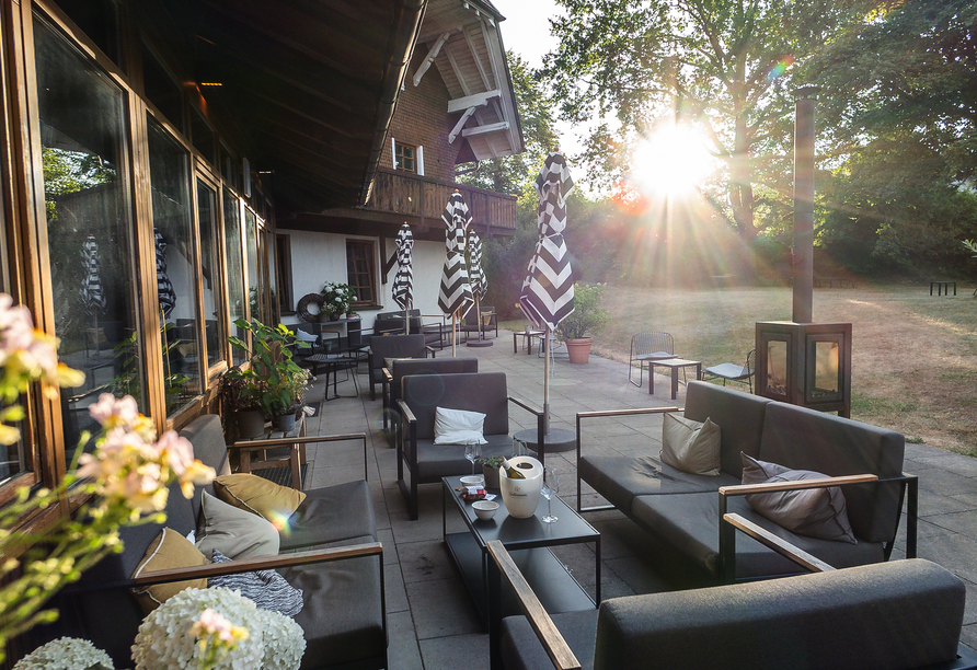 Die Terrasse im Hotel Der Hirschen in St. Märgen