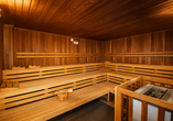 Wie wäre es mit einem wohltuenden Aufguss in der Sauna?
