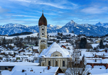 Blick auf Ihren Urlaubsort Nesselwang im Winter