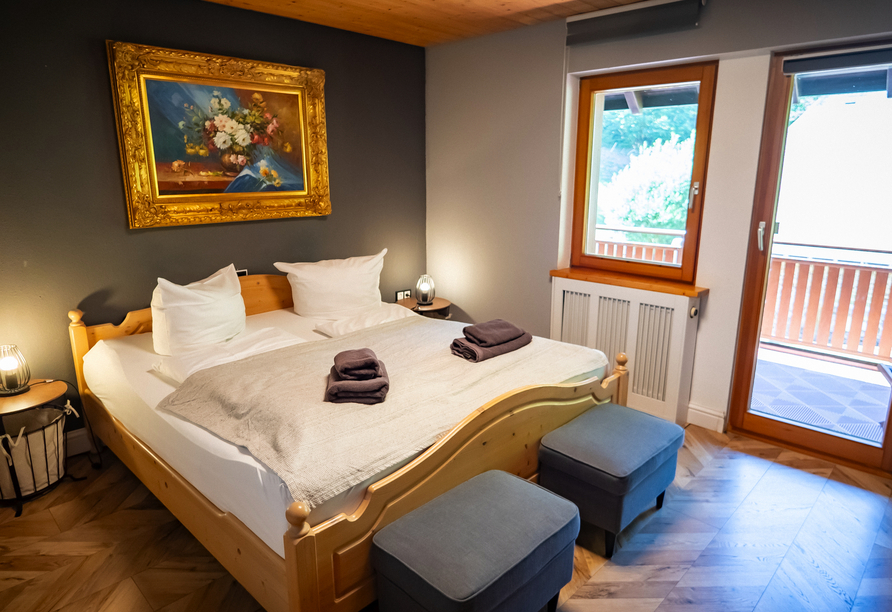 Beispiel eines Doppelzimmers im Hotel Kräuter Chalet