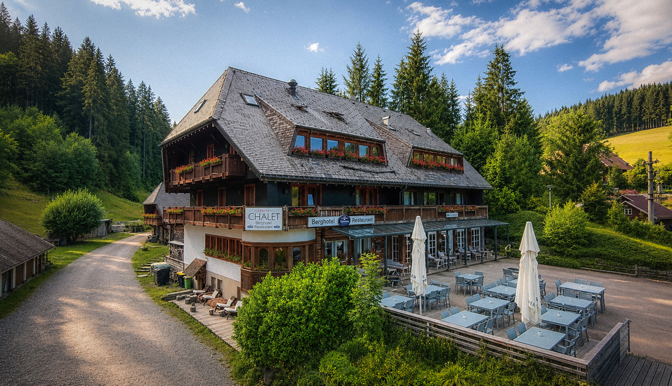 Außenansicht des Hotels Kräuter Chalet