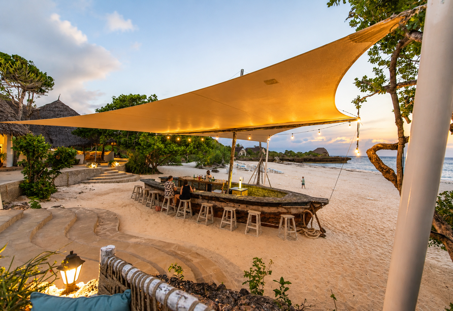 Genießen Sie bei Buchung des Upgrades das besondere Ambiente des Chale Island Resorts am Meer.