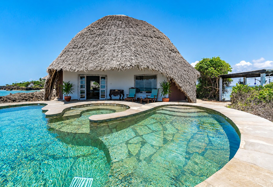 Buchen Sie das Upgrade für unvergessliche Tage im Chale Island Resort.