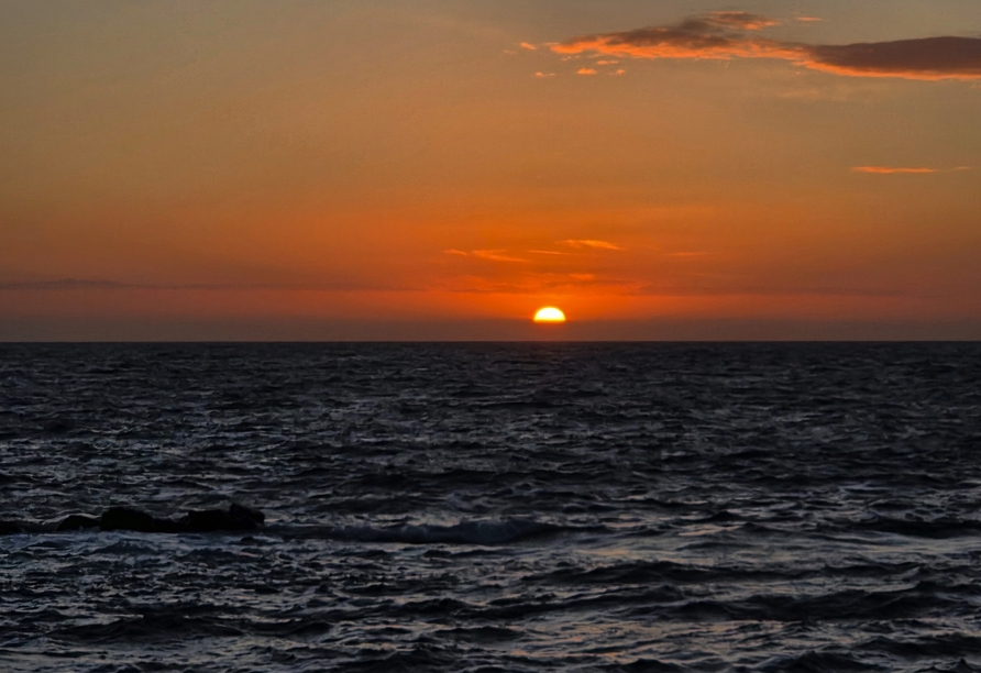 Traumhafte Sonnenuntergänge warten auf Sie. 