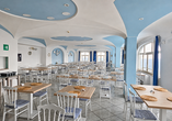 Das stilvolle Restaurant verbindet modernes Ambiente mit herrlicher Aussicht.