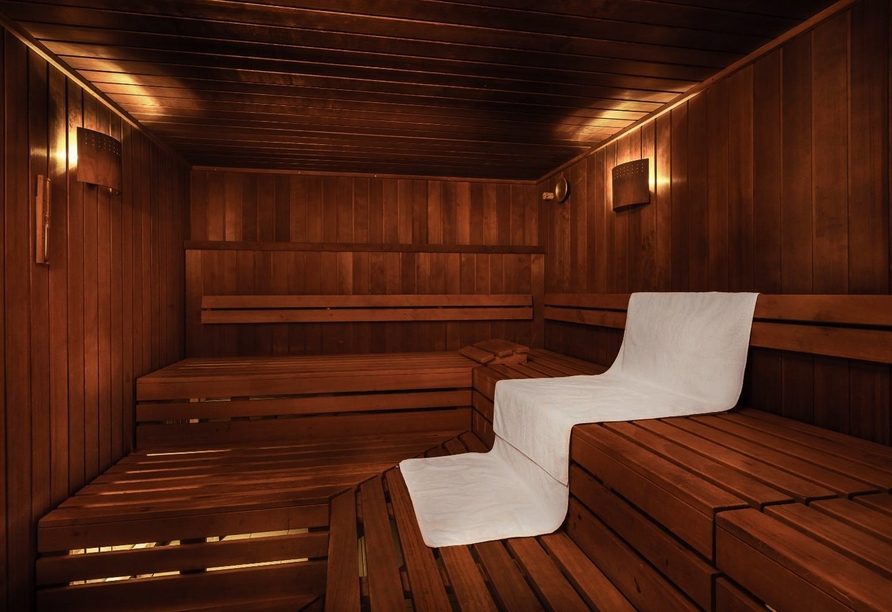 Lassen Sie in der Sauna die Seele baumeln.