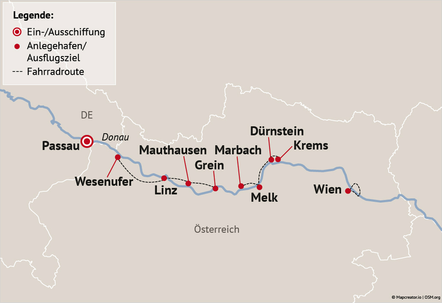 Ihre Reiseroute