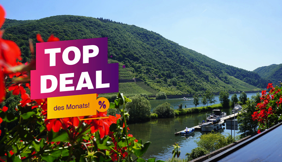 TOP-DEAL des Monats nur bei Buchung bis 11.08.26: Sparen Sie 15 % auf alle Reisetermine 2026 und reisen Sie zur besten Zeit an die Mosel.