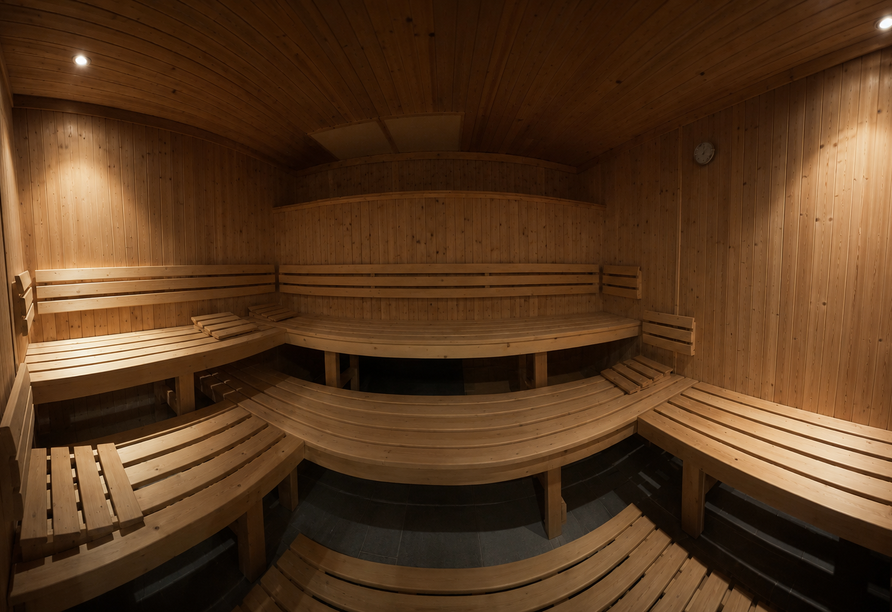 Wie wäre es mit einem wohltuenden Aufguss in der Sauna?