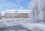 Der winterliche Naturpark Nuthe-Nieplitz begeistert mit seiner idyllischen Landschaft.