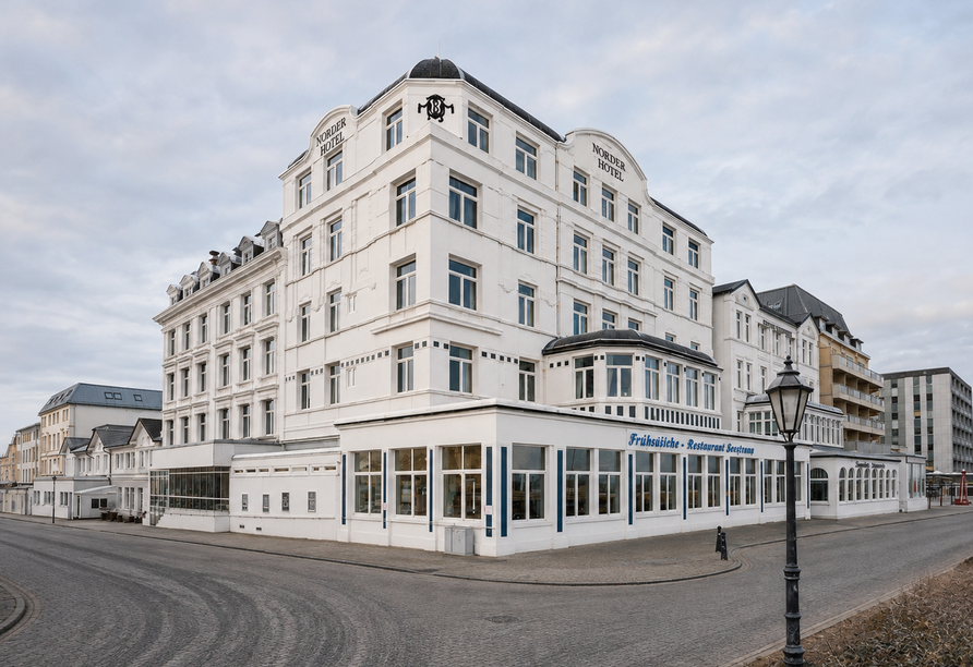 Das Nordseehotel bietet den idealen Ausgangspunkt für erholsame Urlaubstage.