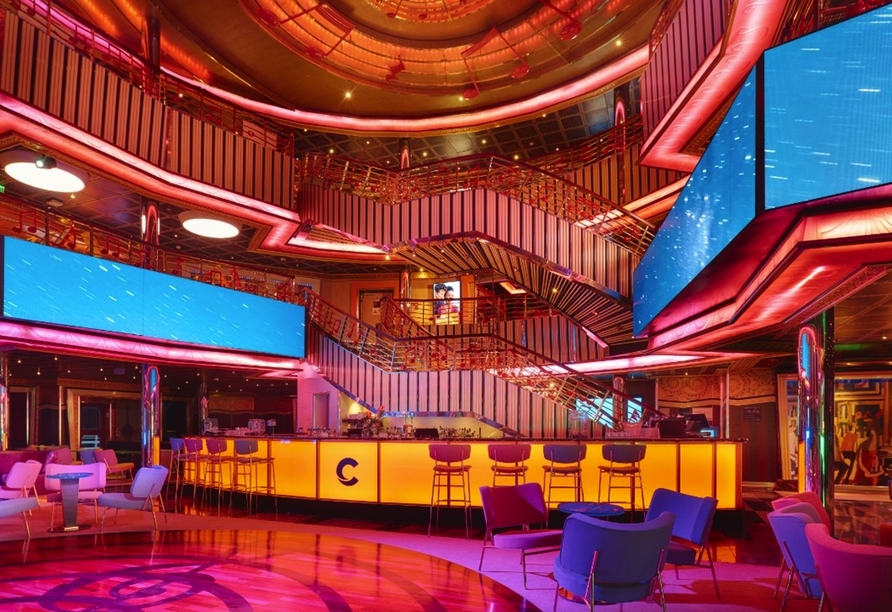 Das Atrium an Bord der Costa Pacifica