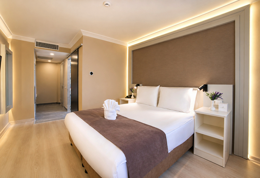 Beispiel eines Doppelzimmers im Hotel Bulvar Palas Istanbul