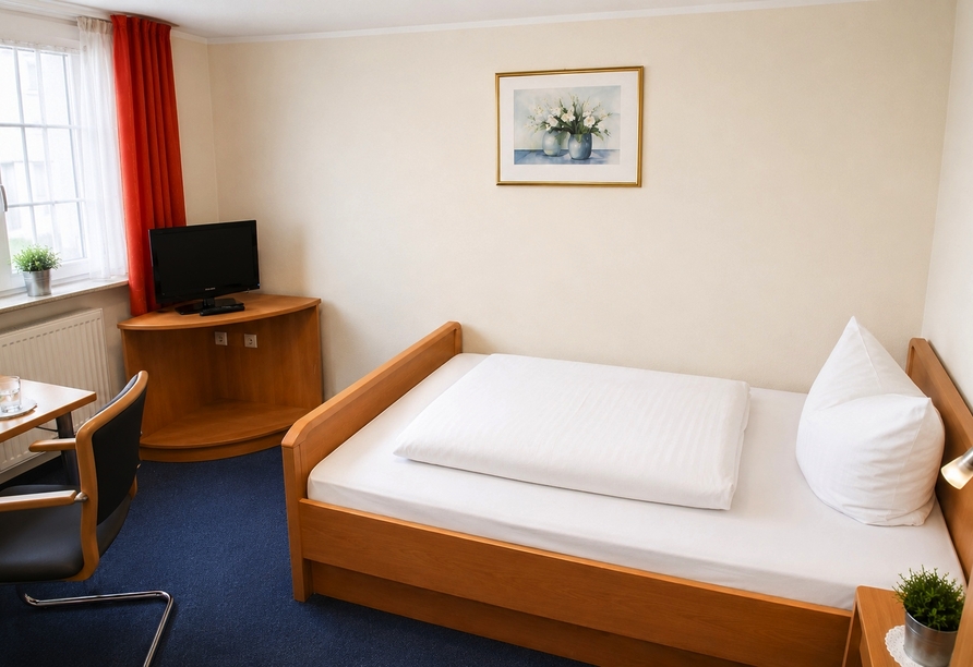 Beispiel für ein Einzelzimmer im Landgasthof Wüllner