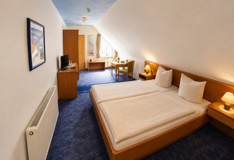 Beispiel für ein Doppelzimmer im Landgasthof Wüllner