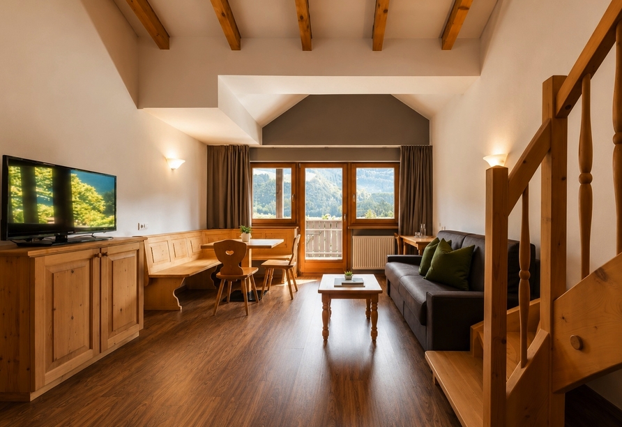 Beispiel eines Wohnbereichs in der Suite Garten