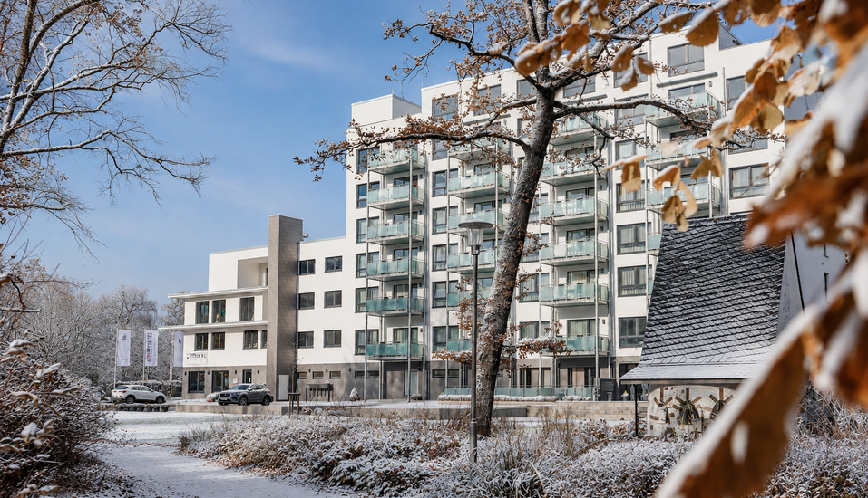 Das Gandersheimer Boardinghouse präsentiert sich in winterlicher Atmosphäre.