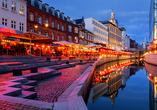 Die belebte Fußgängerzone von Aarhus