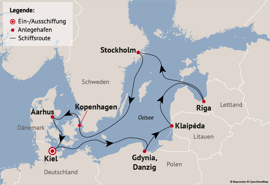 Ihre Reiseroute