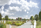 Illustration des Kokereiparks im Zukunftsgarten Dortmund | KI generiert