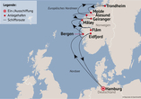 Ihre Reiseroute am 09.05.27 (am Reisetermin 30.05.27 Stavanger anstelle von Eidfjord)