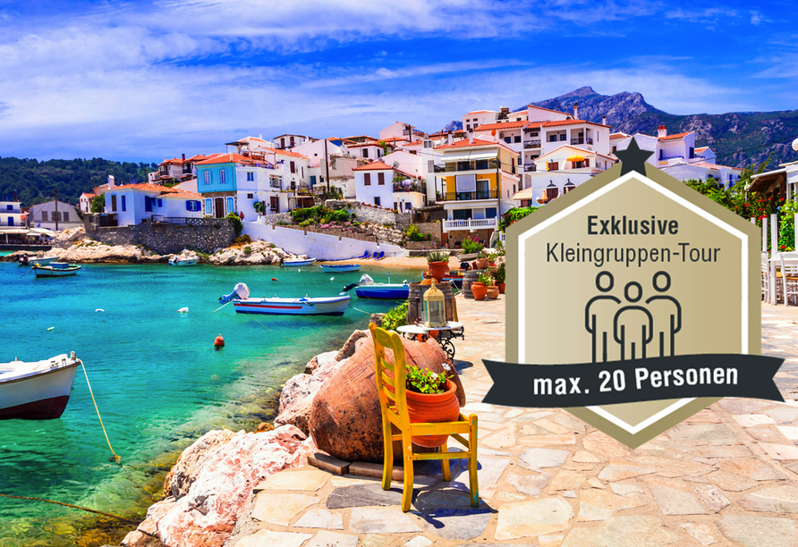 Ihr Urlaubsort Kokkari begeistert mit seinem hübschen Hafen und typisch griechischem Flair.