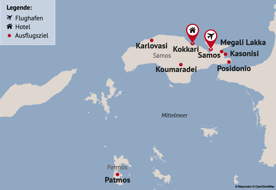 Reisezielkarte