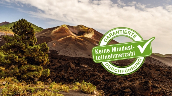 Erleben Sie die Spuren des Vulkanismus auf La Palma aus nächster Nähe.