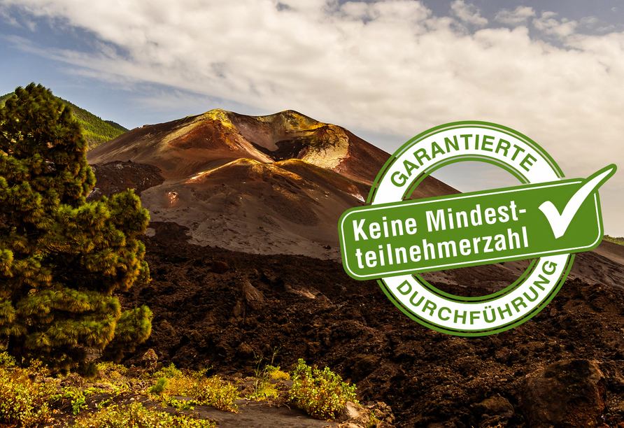 Erleben Sie die Spuren des Vulkanismus auf La Palma aus nächster Nähe.