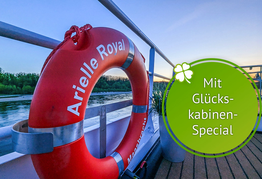 Leinen los für Ihre Flusskreuzfahrt auf dem Rhein mit der ARIELLE ROYAL. | KI bearbeitet