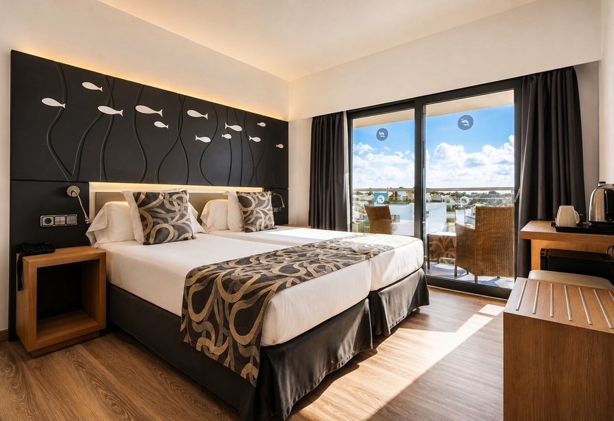 Beispiel für ein Doppelzimmer im Hotel THB Gran Bahía | KI bearbeitet