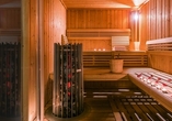 Die Sauna bietet wohltuende Wärme und ideale Voraussetzungen für entspannte Wohlfühlmomente.