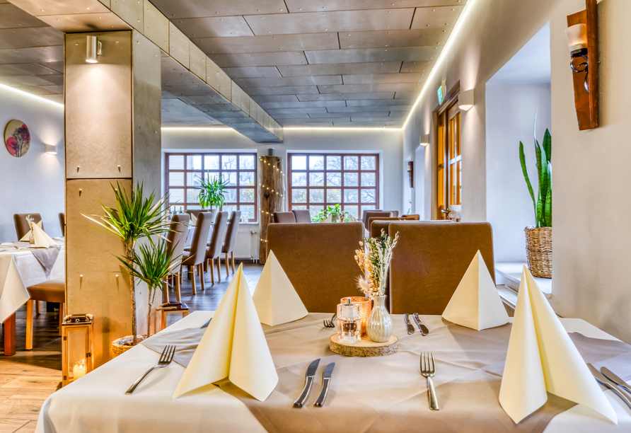 Im Restaurant Kuckuck können Sie sich in gemütlicher Atmosphäre auf kulinarische Genüsse freuen.