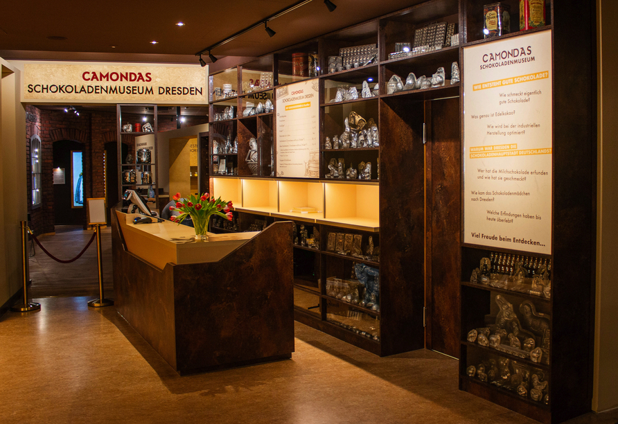 Der Eintritt in das Schokoladenmuseum in Dresden ist für Sie bereits inklusive – freuen Sie sich auf genussvolle Momente.