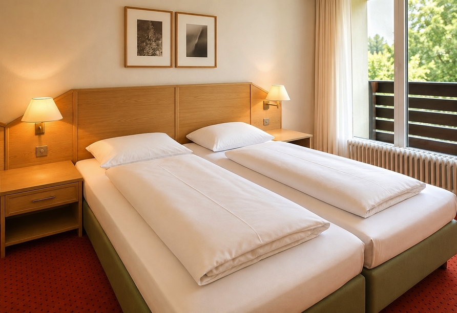 Beispielbild eines Doppelzimmers – AllgäuSternHotel | KI bearbeitet