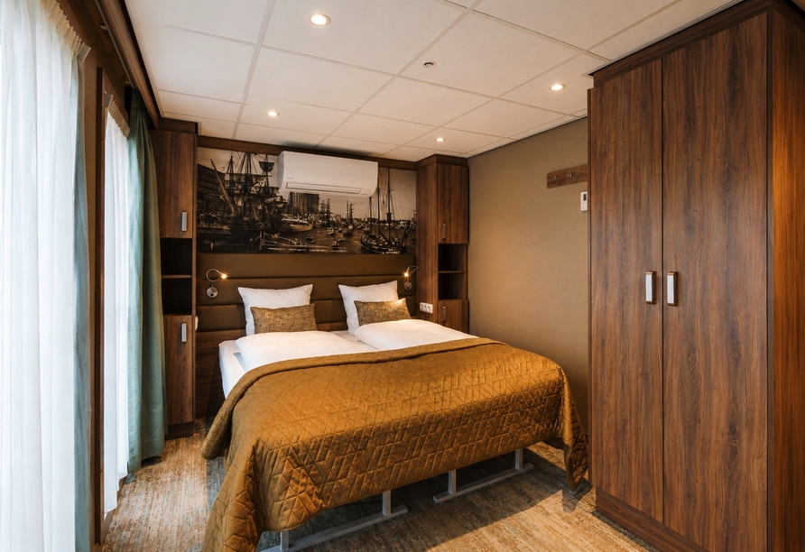 Beispiel einer Suite an Bord von De Holland | KI bearbeitet