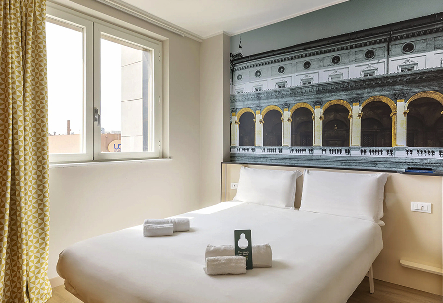 Beispiel eines Doppelzimmers im Beispielhotel  B&B Hotel Roma Fiera Fiumicino