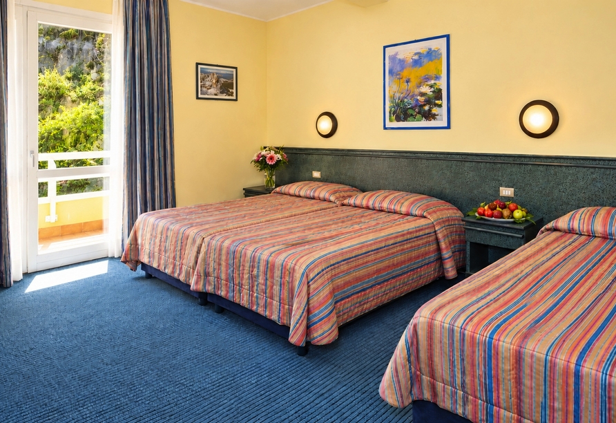 Beispielbild eines Doppelzimmers Standard mit Zustellbett | KI bearbeitet