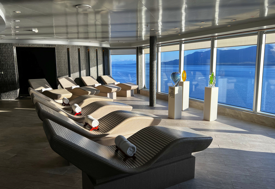 Großzügiger Spa-Bereich an Bord der Koningsdam