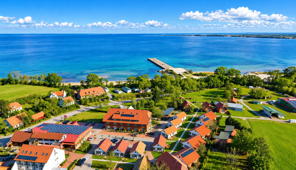 Blick über das Alcor Hotel Feriendorf an der Ostsee