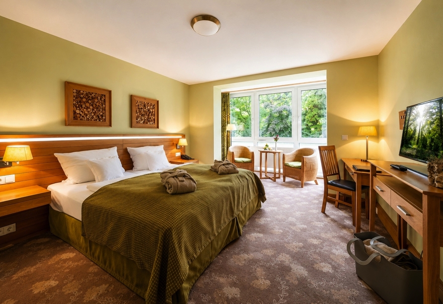 Beispielbild eines Doppelzimmers Gartenzimmer | KI bearbeitet