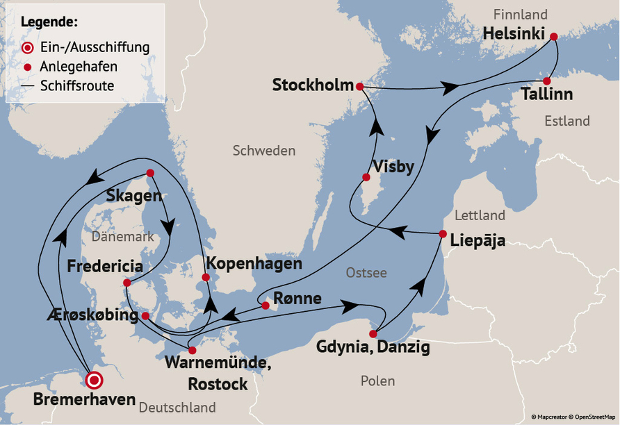 Ihre Reiseroute