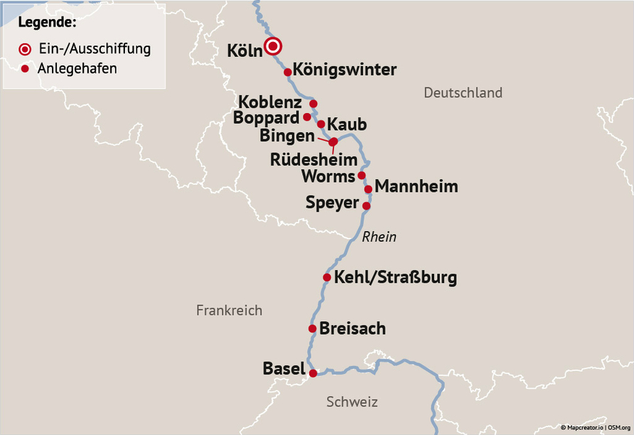 Ihre Reiseroute