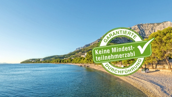 Zwischen dem türkisblauen Meer und dem mächtigen Biokovo-Gebirge zeigt sich Dalmatien von seiner schönsten Seite.