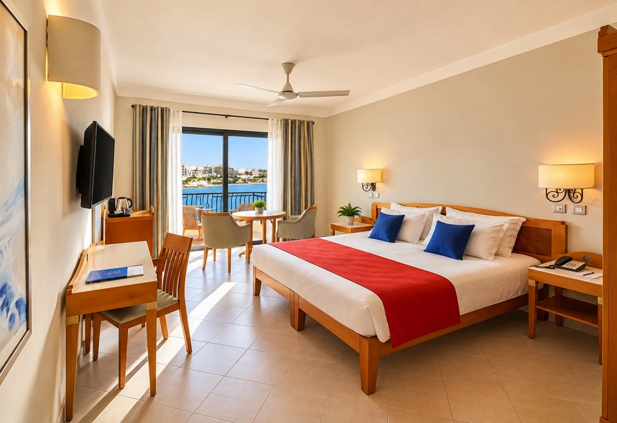 Beispiel Doppelzimmer Meerblick im Hotel Calypso