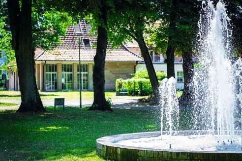 Der Stadtpark direkt vor dem Hotel lädt mit seiner schönen Brunnenfontäne zum Verweilen ein.