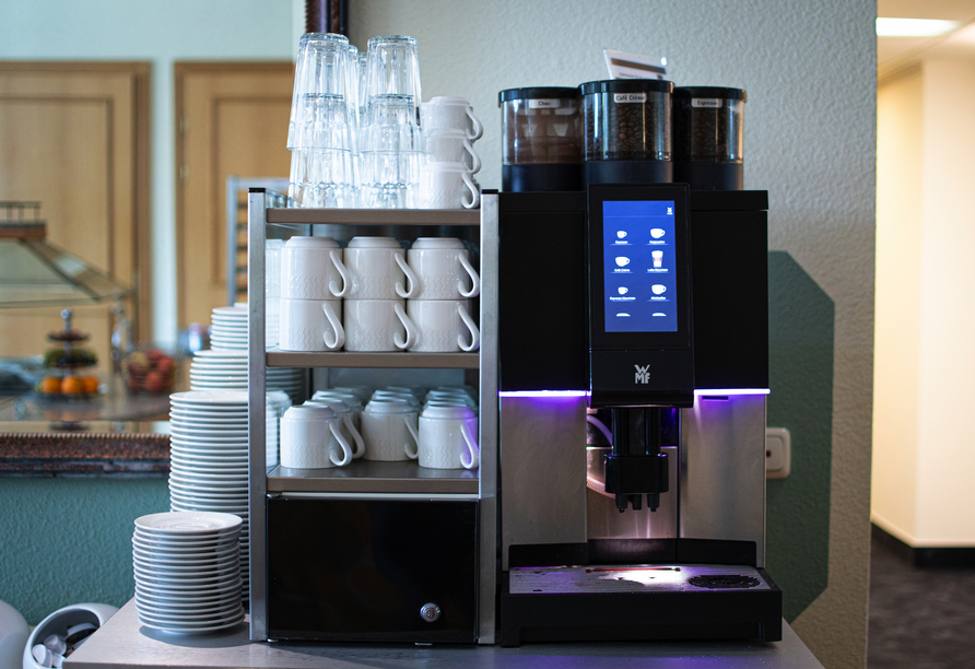 Frisch gebrühter Kaffee für einen genussvollen Start in den Morgen.