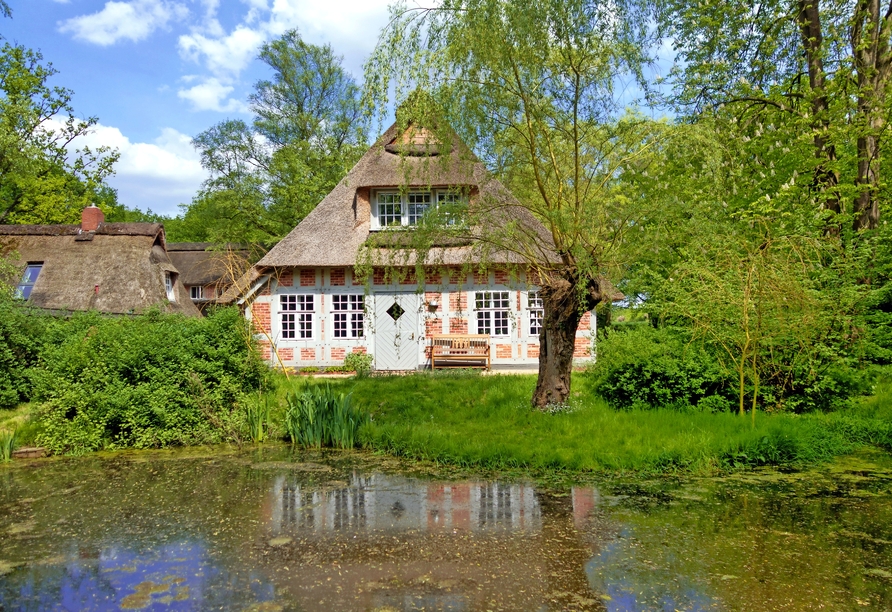 Das Künstlerdorf Worpswede begeistert mit winterlicher Moorlandschaft und Galerien.