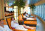 Entspannen Sie im Spa-Bereich des Schiffes.
